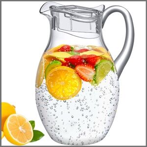 Amazing Abby Bubbly Grand Plastic Pitcher 96 oz Clear Entertaining